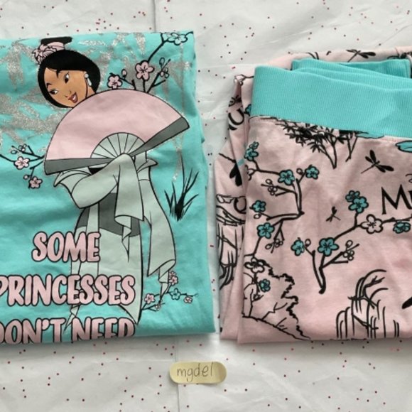 Disney Mulan Pajama wit Short Sleeve Top and Pajama Pant - Picture 2 of 8